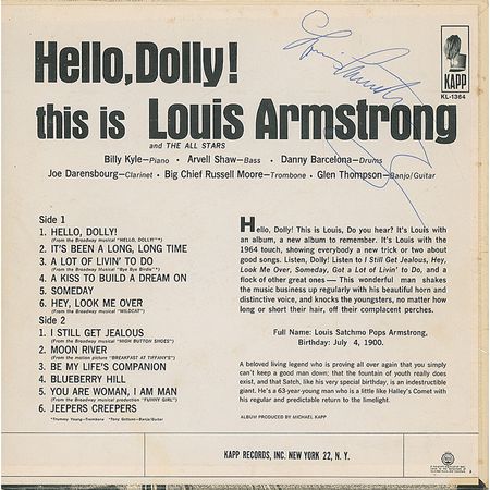 Lot #899 Louis Armstrong - Image 2