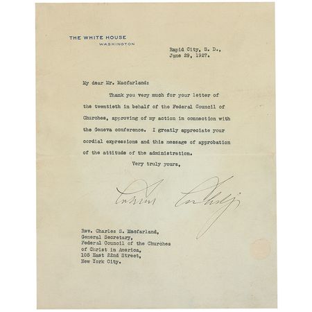 Lot #9 Calvin Coolidge
