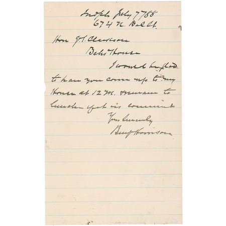 Lot #31 Benjamin Harrison