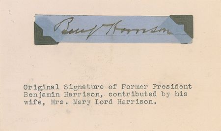 Lot #33 Benjamin Harrison
