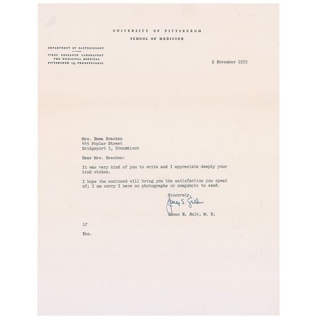Lot #352 Jonas Salk - Image 2