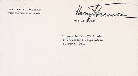 Lot #83 Harry S. Truman - Image 2