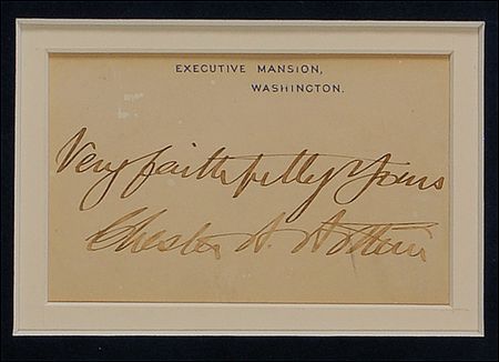 Lot #1609 Chester A. Arthur - Image 2
