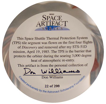 Lot #664 STS-51D Space Shuttle Discovery - Image 2