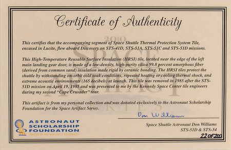 Lot #664 STS-51D Space Shuttle Discovery - Image 3