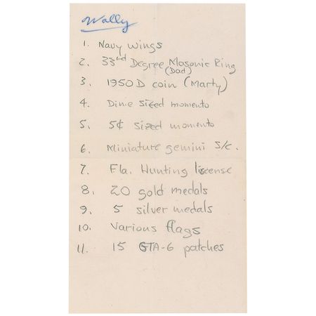 Lot #214 Wally Schirra - Image 1