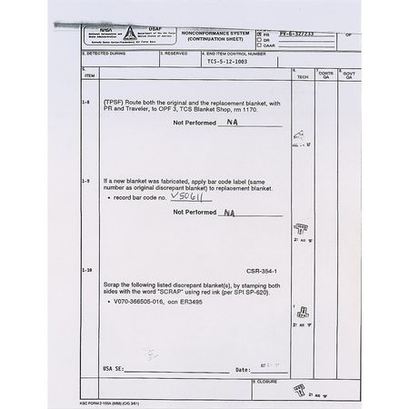 Lot #653 Shuttle TCS Payload Bay Blanket - Image 3