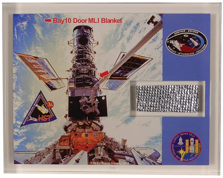 Lot #691 Hubble Space Telescope MLI Blanket Extra Large Acrylic Display - Image 2