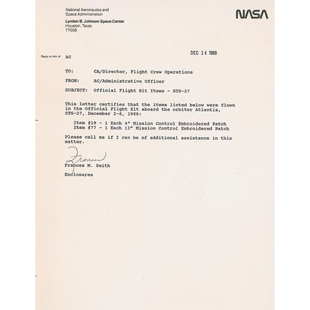 Lot #660 STS-27 - Image 2