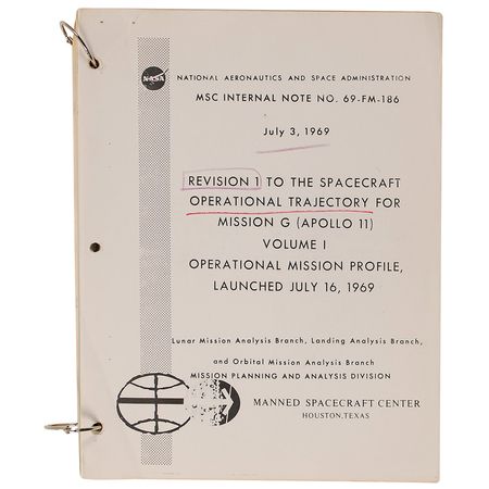 Lot #390 Apollo 11 1969 Planning Document - Image 1