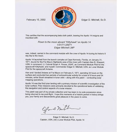 Lot #498 Edgar Mitchell - Image 2