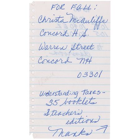 Lot #677 Christa McAuliffe - Image 1
