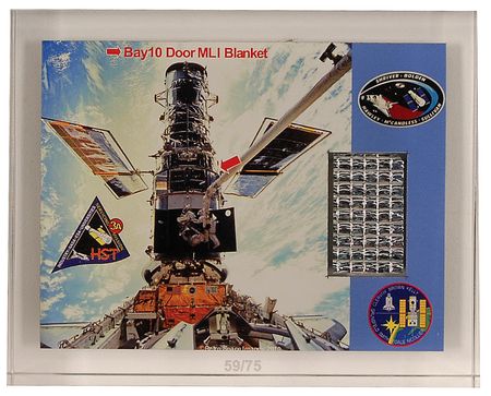 Lot #692 Hubble Space Telescope MLI Blanket Acrylic Display - Image 2
