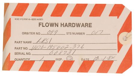 Lot #640  Space Shuttle Challenger LRSI White Tile - Image 4