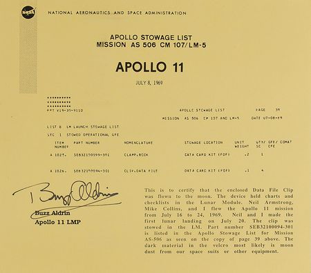 Lot #379 Apollo 11 Data Clip - Image 3