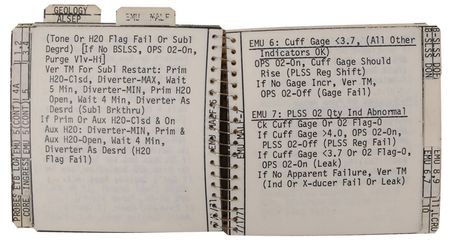 Lot #510 Dave Scott Apollo 15 Flown Lunar Surface-Used EVA-1 Cuff Checklist - Image 97