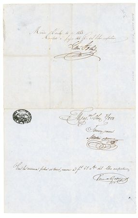 Lot #432 Antonio Lopez de Santa Anna: Months after his triumphant return from exile, Santa Anna signs a military document - Image 2