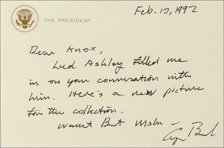 Lot #204 George Bush Handwritten Letter Signed - Image 1