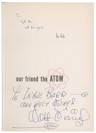 Lot #872 Walt Disney: Scarce copy of Disney’s Our Friend the Atom - Image 1