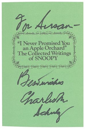 Lot #886 Charles Schulz Book - Image 1