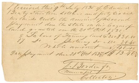 Lot #260 Gail Borden, Jr Signed Document - Image 2