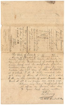 Lot #433 Erasmo Seguin Signed Document - Image 2