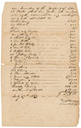 Lot #253 Stephen William Blount Docketing Signature - Image 1