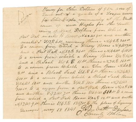 Lot #325 George B. Erath Signed Document - Image 2