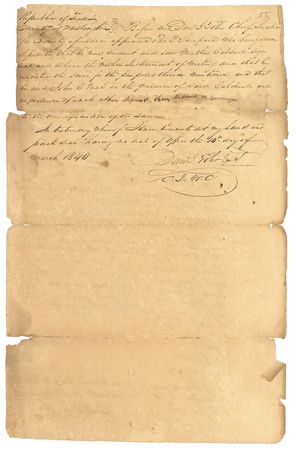 Lot #270 Mathew Caldwell Signed Document - Image 2