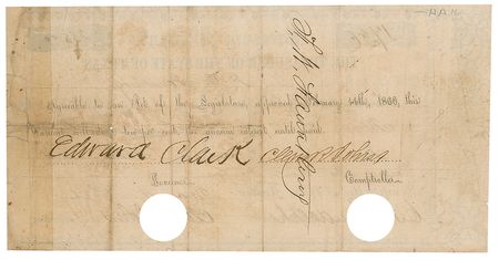 Lot #283 Edward Clark Signed Document - Image 2