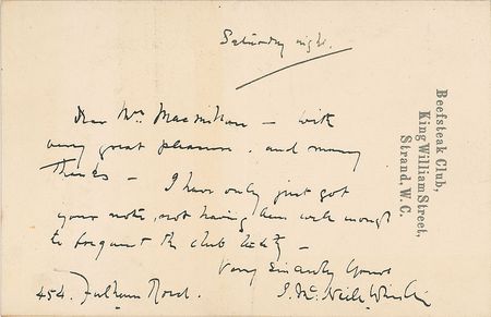 Lot #854 James Abbott McNeill Whistler Handwritten Letter Signed - Image 2