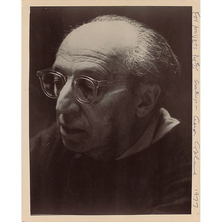 Lot #1038 Aaron Copland Signed Photograph - Image 2