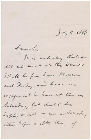 Lot #392 John Stuart Mill Handwritten Letter Signed - Image 1