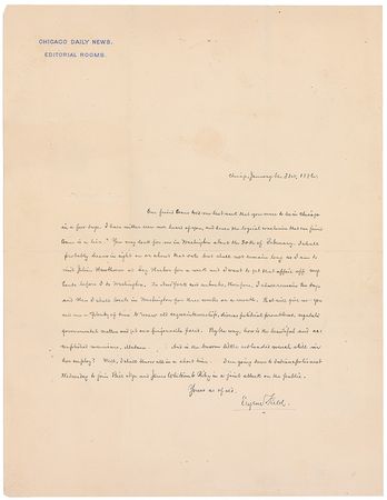 Lot #733 Eugene Field: “By the way, how is the beautiful and accomplished manicure Madame…Is the buxom little redheaded wench still in her employ?” - Image 2