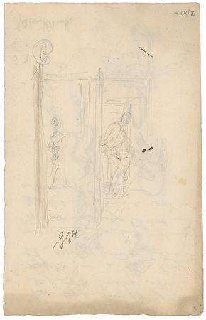 Lot #706 George Cruikshank Sketch - Image 2