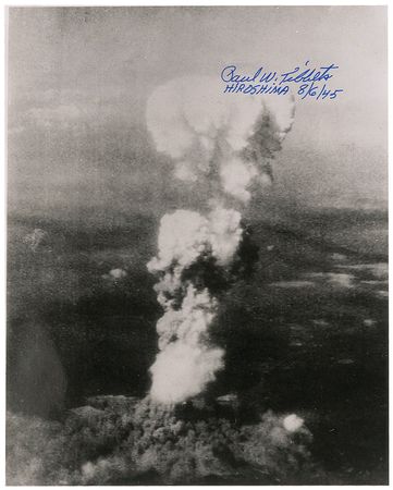 Lot #549 Enola Gay: Paul Tibbets Signed Photograph - Image 1
