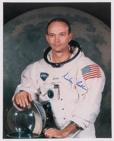 Lot #596 Michael Collins Signed Photograph - Image 1