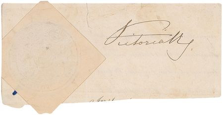 Lot #424 Queen Victoria Signature - Image 1