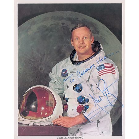 Lot #575 Neil Armstrong Signed Photograph - Image 1