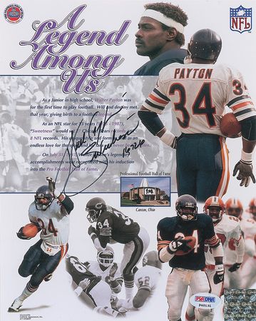 Lot #1616 Walter Payton Signed Photograph - Image 1