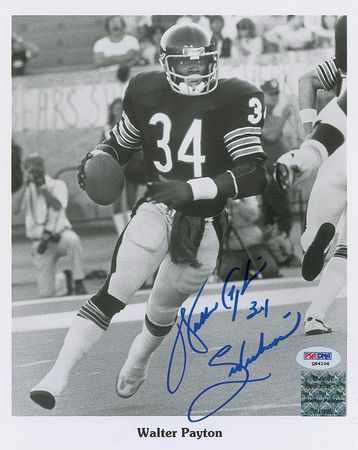Lot #1617 Walter Payton Signed Photograph - Image 1