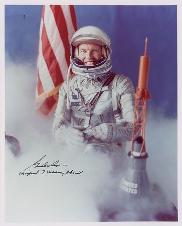 Lot #601 Gordon Cooper Signed Photograph - Image 1