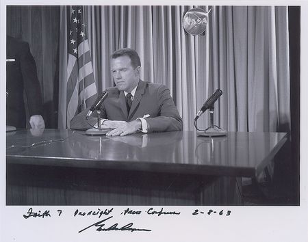 Lot #602 Gordon Cooper Signed Photograph - Image 1