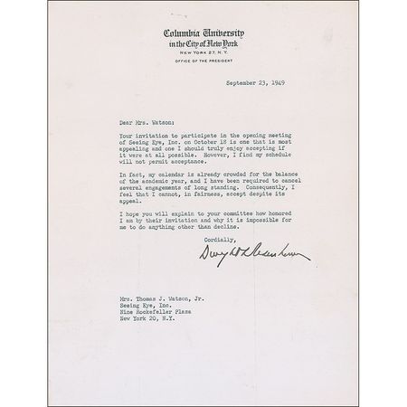 Lot #112 Dwight D. Eisenhower Typed Letter Signed - Image 2