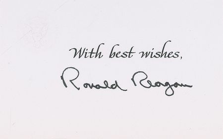 Lot #233 Ronald Reagan Signature - Image 1