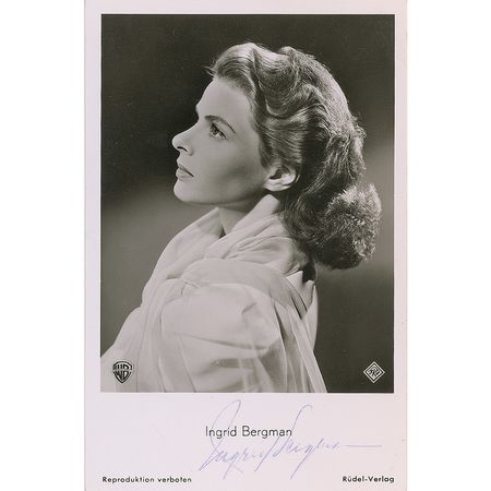 Lot #1277 Ingrid Bergman Signed Photograph - Image 1