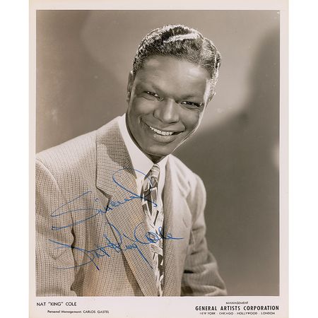 Lot #999 Nat King Cole Signed Photograph - Image 1