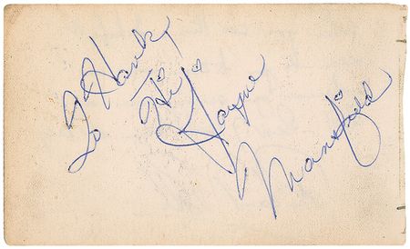 Lot #1438 Jayne Mansfield Signature - Image 2