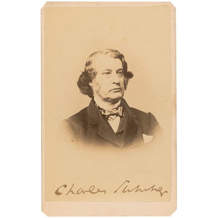 Lot #497 Charles Sumner Signed Photograph - Image 2