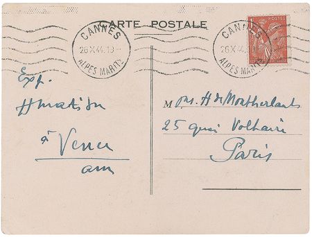 Lot #785 Henri Matisse Handwritten Letter Signed - Image 2